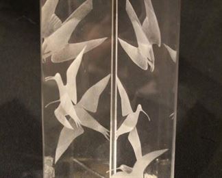 Kosta glass prism sculture