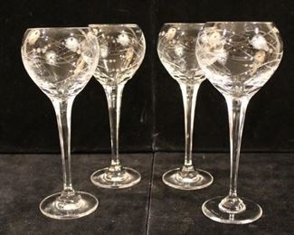 Royal Doulton cut crystal goblets