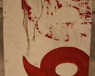 Robert Yoder (b. 1962) mixed media on wood