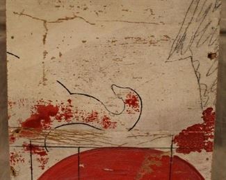 Robert Yoder (b. 1962) mixed media on wood