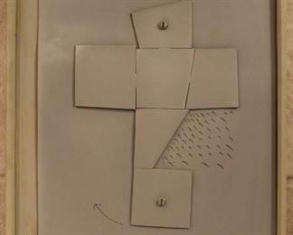 Lee Kelly (b. 1932) steel sculpture plaque