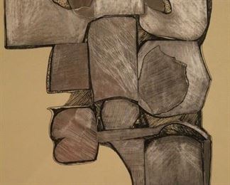 Marlene Gabel (b. 1933) mixed media collage