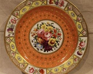 Antique Continental porcelain hand painted charger plate