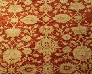 Hand knoted Turkish Oushak runner rug
