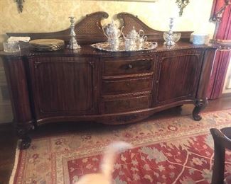 Over 150 year old sideboard, hand tooled. Lovely!
