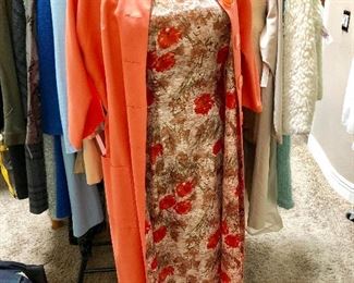 STUNNING and pristine Mad Men-esque dress with matching coat