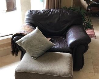 Comfy chair and ottoman
