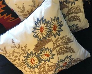 embroidered couch pillows