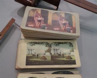 Stereoscope with about 150 cards