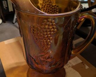 Carnival Glass Pitcher