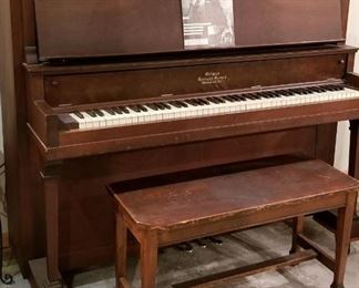 Antique Upright Grand Piano made in Davenport, Ia