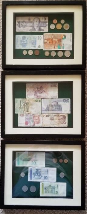 Framed Foreign Money