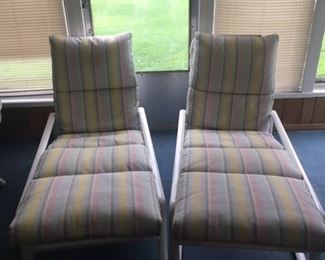 Patio Furniture with Cushions - Located in the Basement/Patio
•	2 Chaise Loungers
