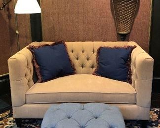 Bernhardt Settee with Tufted back and sides