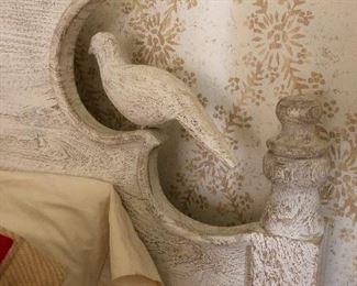 Bird adorns each bed