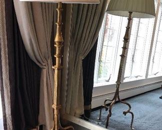 We have at least 4 of these fabulous, heavy, gold gilt, floor lamps!
