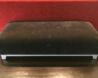 Black sueded ottoman
