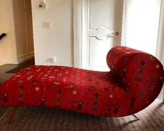 Custom upholstered chaise