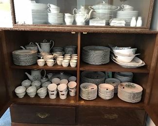 Noritake and Seyei china a lot of pieces are new.