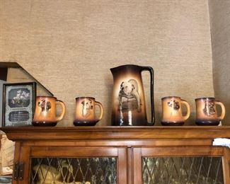 NICE COLLECTION OF DOG MUGS AND A PITCHER