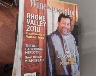 Lots of reading material... Wine Spectator