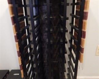 Wine rack with plenty of storage.