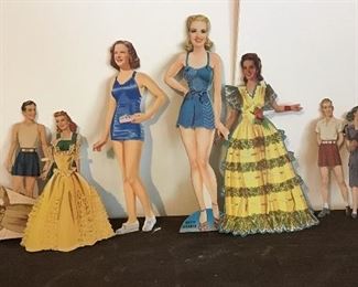 Vintage paper dolls from various sets