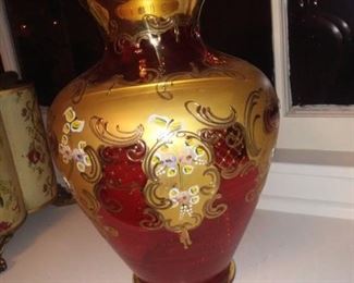 Red and Gold Painted Vase
Large