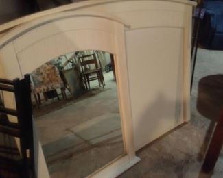 Queen Headboard and Matching Mirror