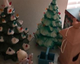 ceramic vintage Christmas trees