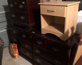 chest of drawers and night stand