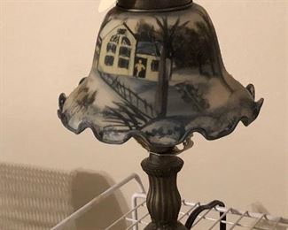 painted shade lamp