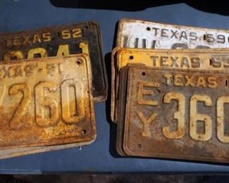 Old license plate sets
