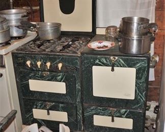 Antique enamel stove