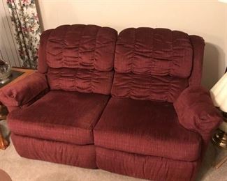 Ruby red sofa set