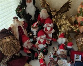 Antique Santa and Mrs. Claus
Christmas decorations
Angel statues