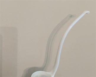 VINTAGE WESTMORELAND WHITE MILK GLASS 13 1/4" PUNCH BOWL LADLE