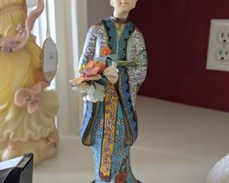 Cloisonné figurine of a lady - China - approx. 1970