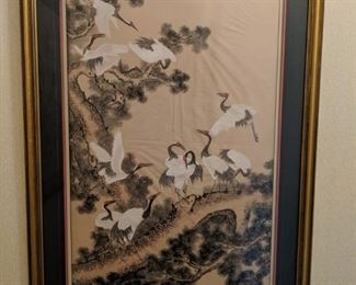  CHINESE ANTIQUE KESI SILK PANEL TEXTILE TAPESTRY