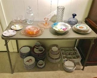 Prussia bowl, porcelain and glass