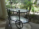 Cast Aluminum Bronze Patio Furniture-including cart