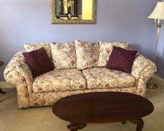 A sofa & loveseat Edith Bunker would love!