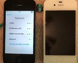 Unlocked iPhone 4 & iPhone 4S with power cords