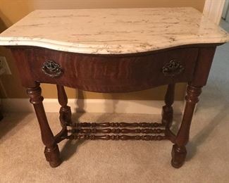 Pair of Tiger Oak tables
