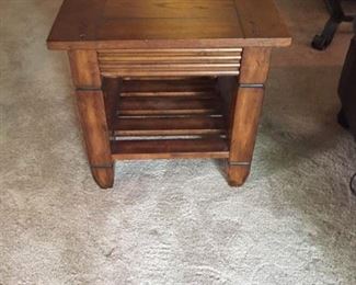 Pair of small oak side tables