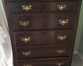 Traditional Cherry bedroom set: 2 total available, 6 drawer tall chest