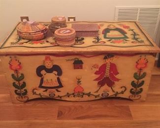 Beautifully hand painted toy box