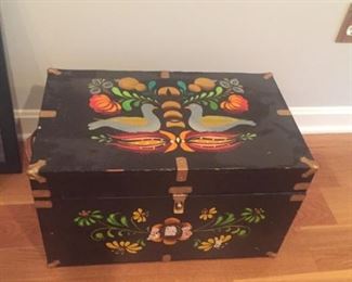 Small hand painted trunk
