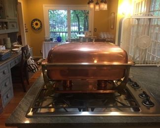 Stunning copper chafing dish