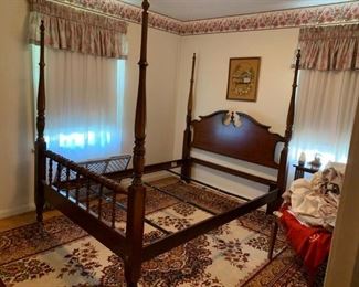 #3 queen 4 post bed cherry $275.00